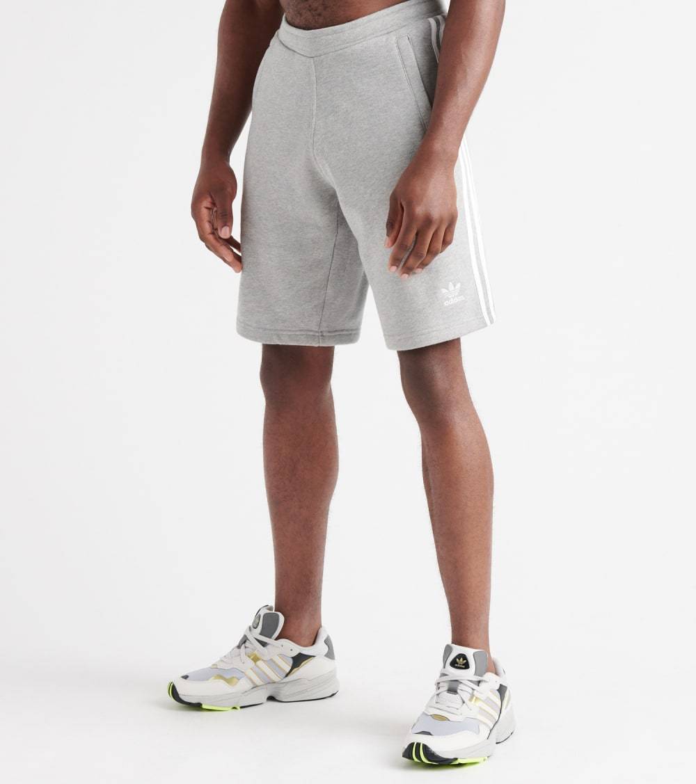Adidas Mens Originals 3-Stripes Shorts Grey Small