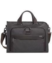 Tumi Men's Slim Deluxe Portfolio Bag Grey
