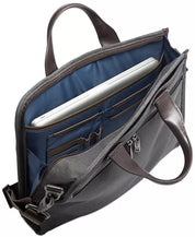 Tumi Men's Slim Deluxe Portfolio Bag Grey