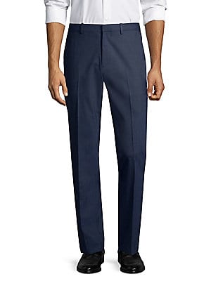 Theory Mens Slim fit Dress Pants 32 / 32 Navy Blue Solid Stretch