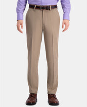 Haggar Men's Cool 18 Pro Slim Fit Tan Dress Pants 36 x 32