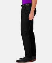 Haggar Mens Slim fit Dress Pants 34 / 29 Black Solid