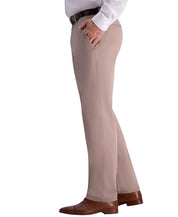 Haggar Mens Slim fit Cotton Dress Pants 38 / 32 Beige Solid