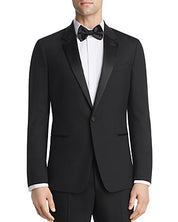Theory Mens Slim fit Tuxedo Suit Jacket Blazer 38 R Black Solid