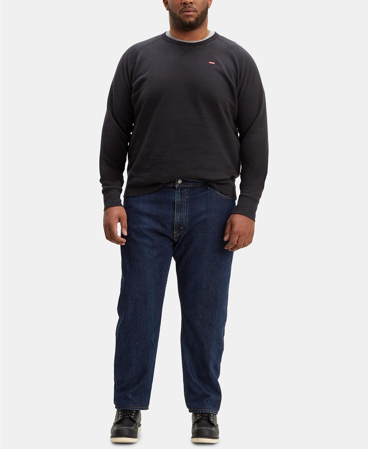LEVI 502 Mens Big Tall Regular fit Jeans Denim Pants 42 / 36 Blue Solid