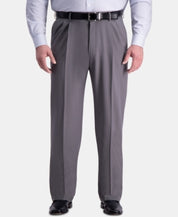 Haggar Mens Classic fit Dress Pants 56 / 30 Grey Solid