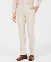 Bar III Men's Suit Dress Pants Slim Fit Chambray Stretch Tan 30 x 32