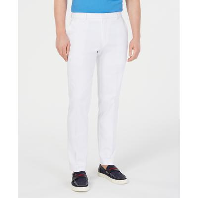 Tommy Hilfiger Mens Modern fit Dress Pants 33 / 30 White Solid Stretch