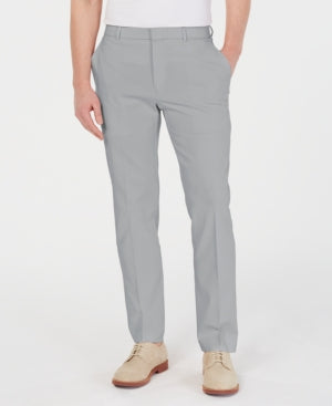 Tommy Hilfiger Mens Modern fit Dress Pants 34 / 34 Light Grey Solid Stretch