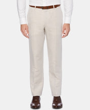 Perry Ellis Mens Modern fit Dress Pants 36 / 29 Off White Solid Linen