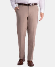 Haggar Mens Classic fit Chinos Pants 38 / 32 Beige Solid Stretch