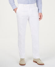 Tommy Hilfiger Men Modern fit Dress Pants 38 / 32 White Solid Stretch