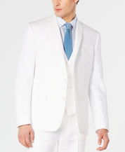 Bar Iii Mens Slim fit Summer Linen Suit Jacket Blazer 38 S White Sport Coat