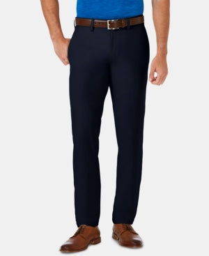 Haggar Men Slim fit Dress Pants 29 / 32 Blue Solid Stretch