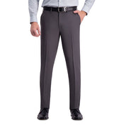 Haggar Mens Slim fit Dress Pants 32 / 34 Charcoal Grey Solid Stretch
