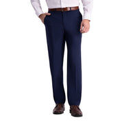 Haggar Men Straight fit Dress Pants 30 / 32 Blue Solid Stretch