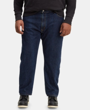 Levis Mens Big Tall 502 Regular Fit Taper Jeans Pauper Stone Blue 54 x 29