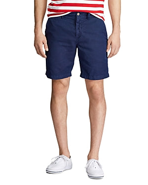 Polo Ralph Lauren Men's 8.5 Straight Fit Linen Cotton Chino Shorts Blue 34