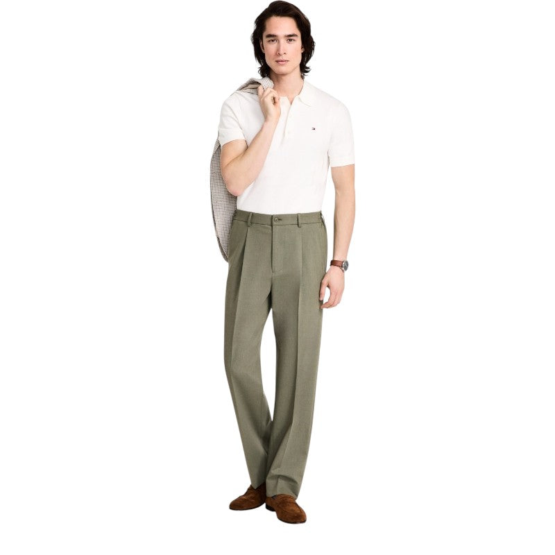 Tommy Hilfiger Mens Modern fit Dress Pants 30 / 30 Sage Green Solid Stretch