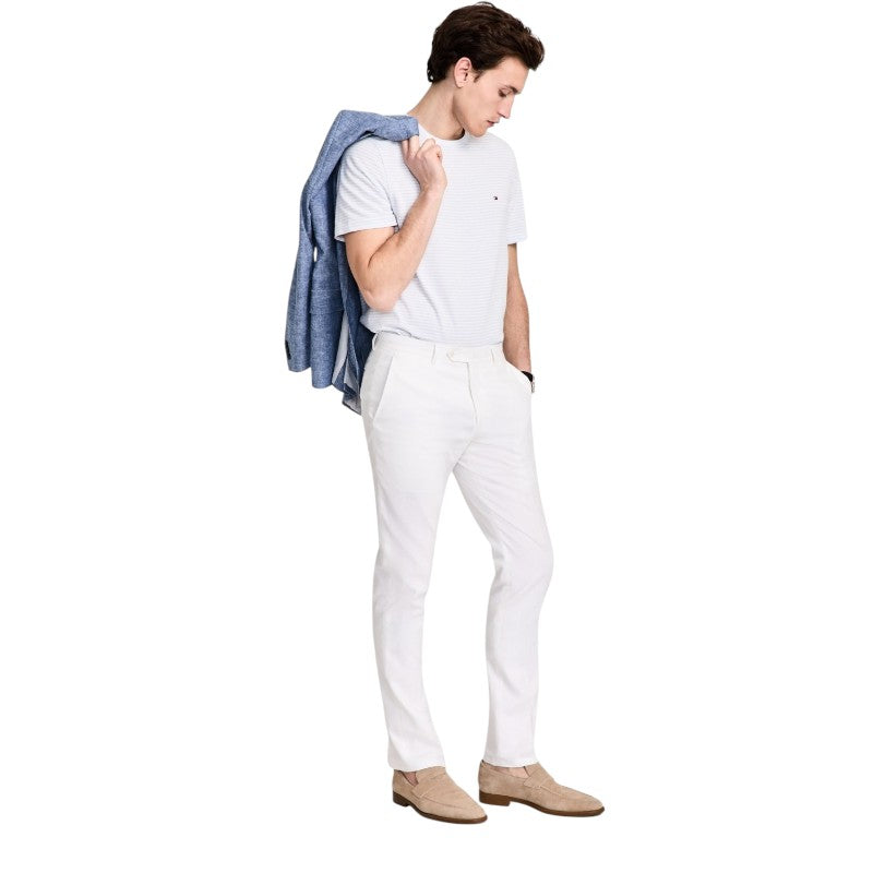 Tommy Hilfiger Mens Modern fit Dress Pants 32 / 32 White Solid Stretch