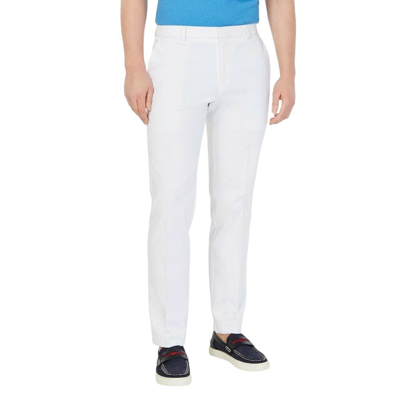 Tommy Hilfiger Mens Modern fit Dress Pants 33 / 32 White Solid Stretch