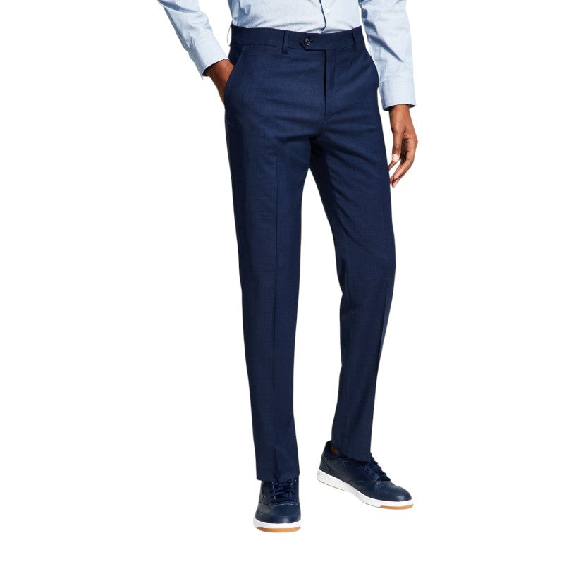 Tommy Hilfiger Mens Modern fit Dress Pants 38 / 30 Navy Blue Solid Stretch Wool