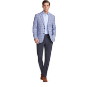 Tommy Hilfiger Mens Modern fit Sport Coat Blazer 44 L Light Blue Plaid