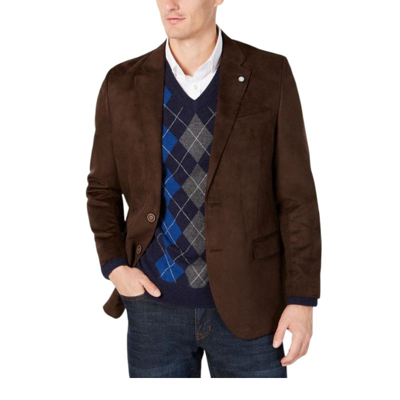 Nautica Mens Modern fit Sport Coat Blazer 40 S Brown Solid