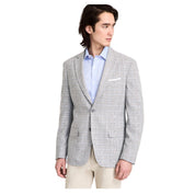 Tommy Hilfiger Mens Modern fit Sport Coat Blazer 38 R Light Grey Plaid Stretch