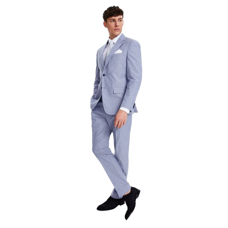 Tommy Hilfiger Mens Modern fit Suit Jacket Blazer 46 R Light Blue Solid Stretch