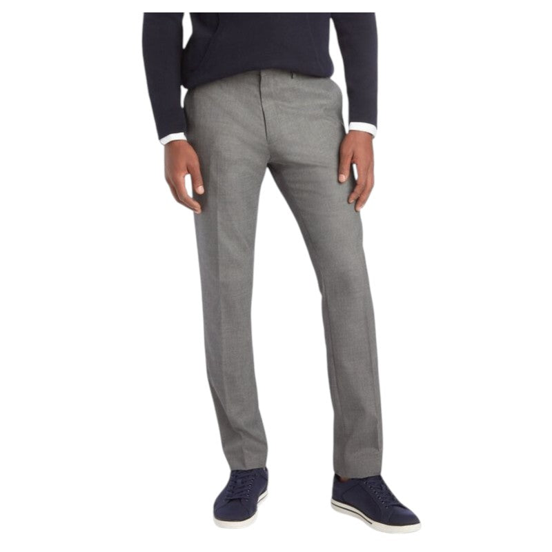 Kenneth Cole Mens Slim fit Dress Pants 36 / 29 Grey Solid Stretch