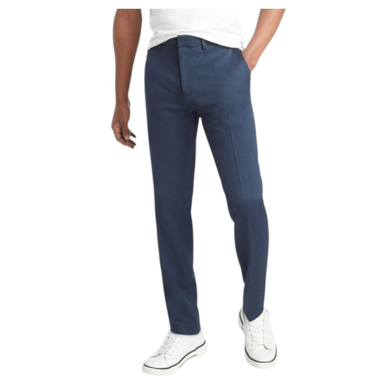Kenneth Cole Mens Slim fit Dress Pants 31 / 30 Navy Blue Solid Stretch