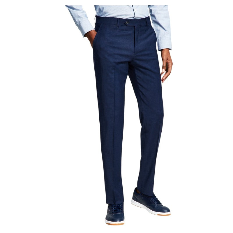 Tommy Hilfiger Mens Classic fit Dress Pants 32 / 32 Navy Blue Solid Stretch