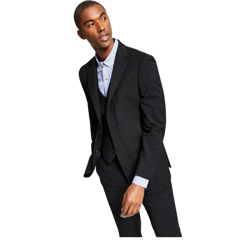 Tommy Hilfiger Mens Modern fit Suit Jacket Blazer 40 R Black Solid Stretch