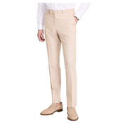 Tommy Hilfiger Mens Modern fit Dress Pants 33 / 32 Beige Solid Linen