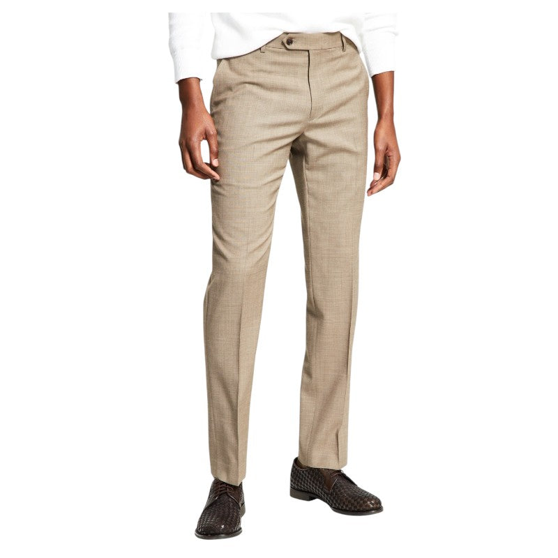 Tommy Hilfiger Mens Modern fit Dress Pants 36 / 30 Beige Solid Stretch