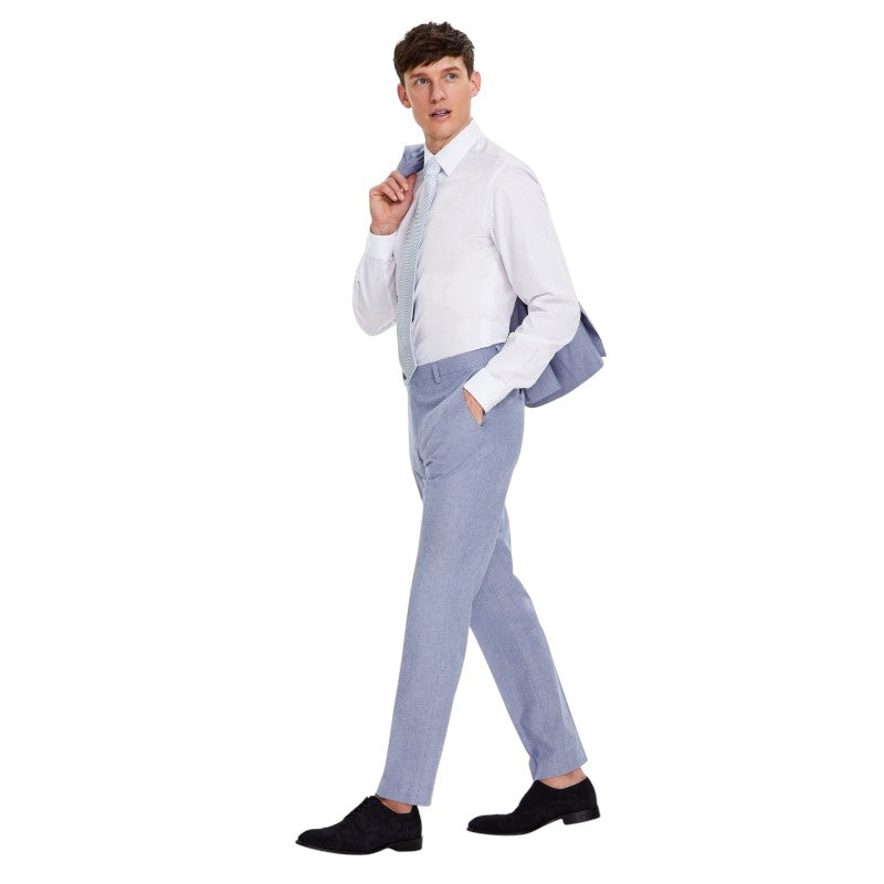 Tommy Hilfiger Mens Modern fit Dress Pants 42 / 32 Light Blue Solid Stretch