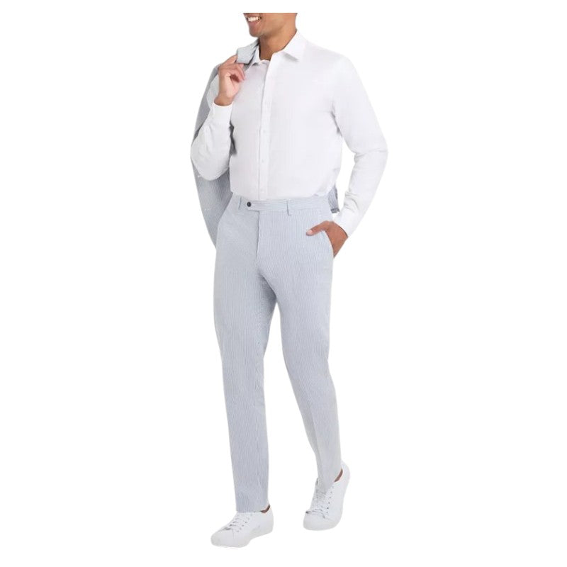 Tommy Hilfiger Mens Modern fit Dress Pants 32 / 32 Light Blue White Striped