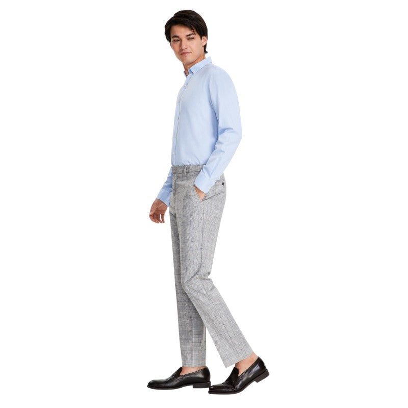 Tommy Hilfiger Mens Modern fit Dress Pants 30 / 30 Black White Plaid Stretch