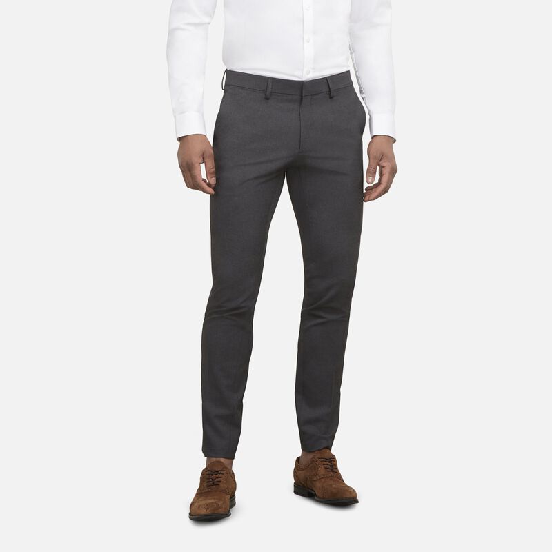 Kenneth Cole Mens Skinny fit Dress Pants 31 / 30 Charcoal Grey Solid Stretch