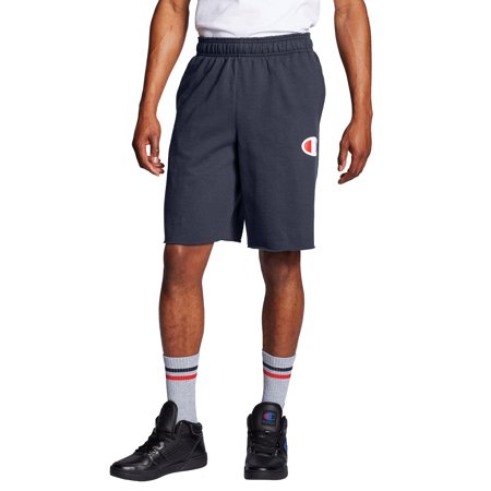 Champion Mens Powerblend Casual Shorts Navy Blue Medium