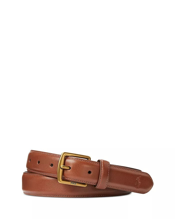 Polo Ralph Lauren Men's Full Grain Leather Dress Belt Size 32 Brown