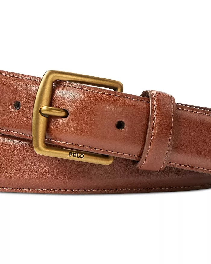 Polo Ralph Lauren Men's Full Grain Leather Dress Belt Size 32 Brown
