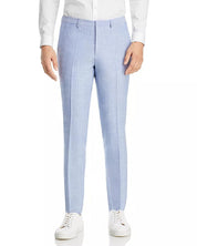 HUGO BOSS Mens Hesten Melange Extra Slim Fit Suit Dress Pants 32 x 32 Light Blue