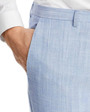 HUGO BOSS Mens Hesten Melange Extra Slim Fit Suit Dress Pants 34 x 32 Light Blue