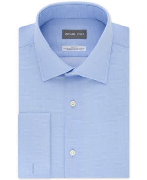 Michael Kors Mens Slim fit Dress Shirt XXL 18 in 34-35 Powder Blue Solid