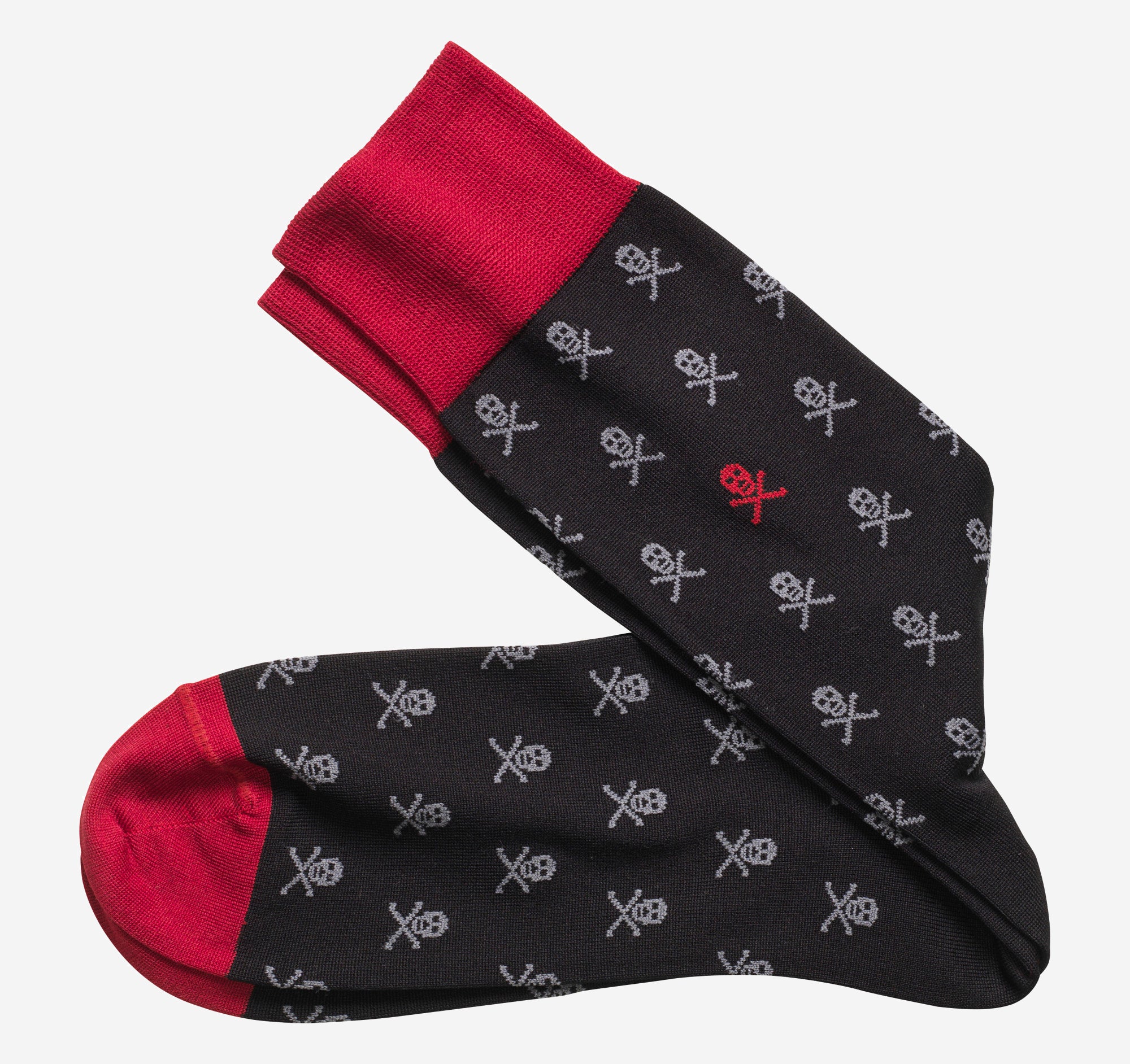 JOHNSTON & MURPHY Updated Pin Dot Socks Black 7-13