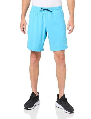 Reebok Mens Regular fit Athletic Shorts Medium Blue Solid Moisture Wicking
