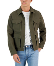 MICHAEL KORS Mens Lightweight Four Pocket Field Jacket Olive Green Small
