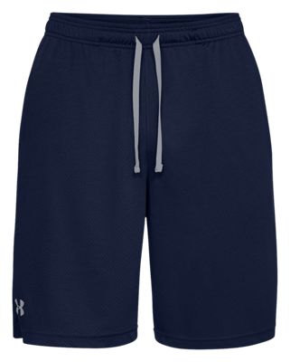 Under Armour Mens Regular fit Drawstring Basketball Shorts Large / 9 Blue Solid